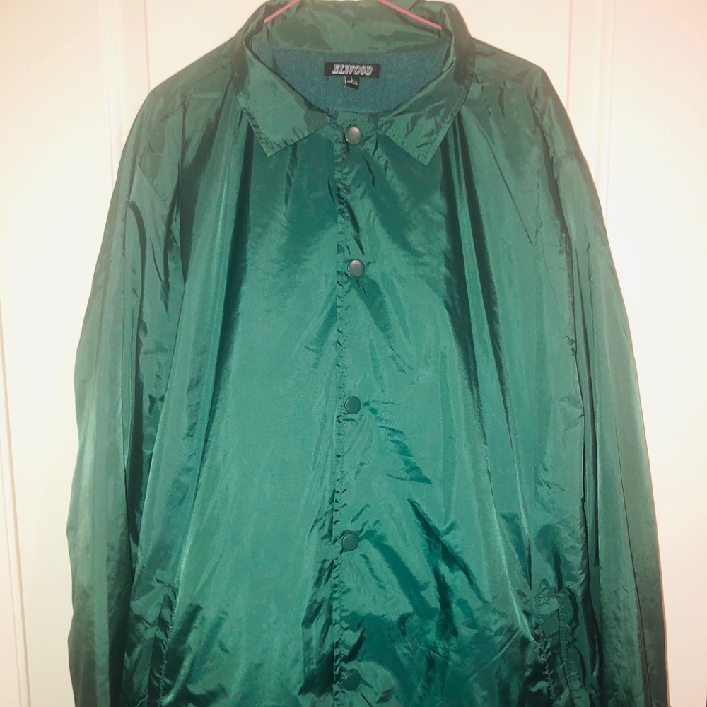 Turquoise wind breaker jacket